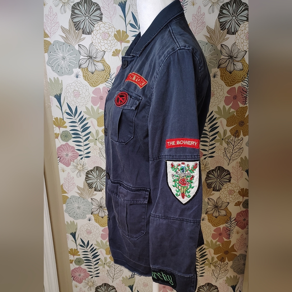 Elan Navy Patchwork Utility Jacket - image 7